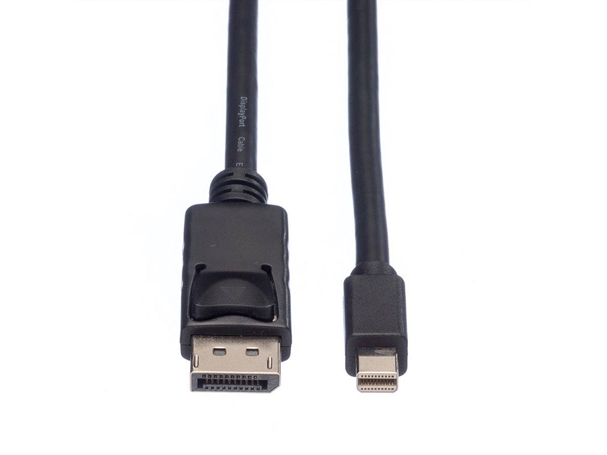 ROLINE GREEN DisplayPort Kabel, DP ST - Mini DP ST, TPE, schwarz, 1 m