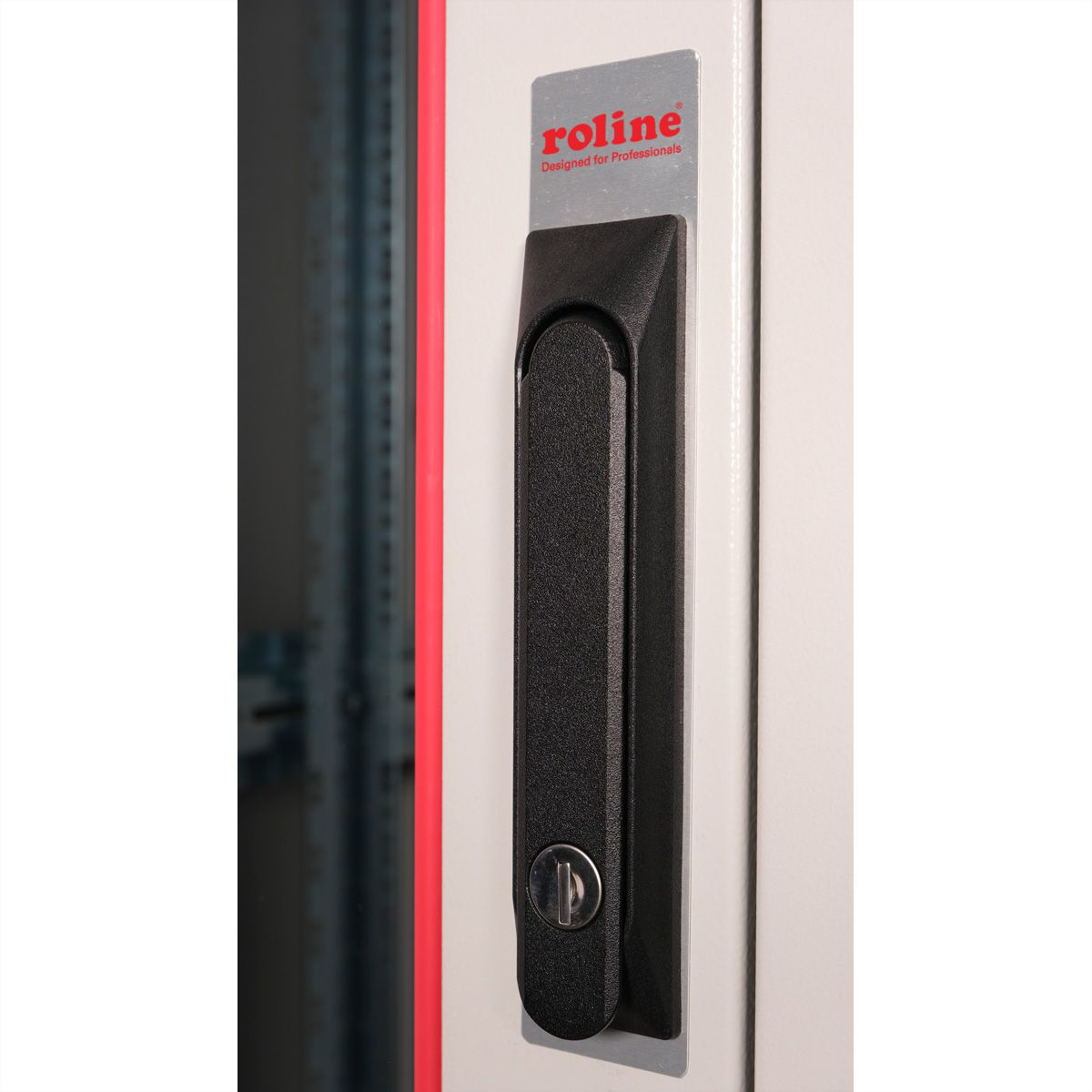 ROLINE 19-Zoll Netzwerkschrank Basic 26 HE, 600x600 BxT Glastür grau
