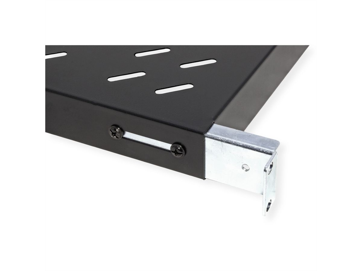 VALUE 19-Zoll-Fachboden 1HE tiefenvariabel, 440 x 568 mm, 50kg Traglast