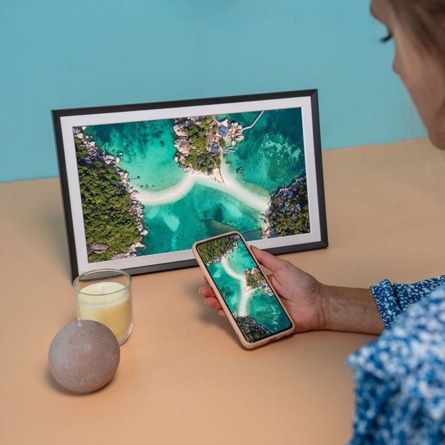 Agfa Photoframe, 15", Wifi, 1920x1080, Mémoire interne de 32 Go, extensible