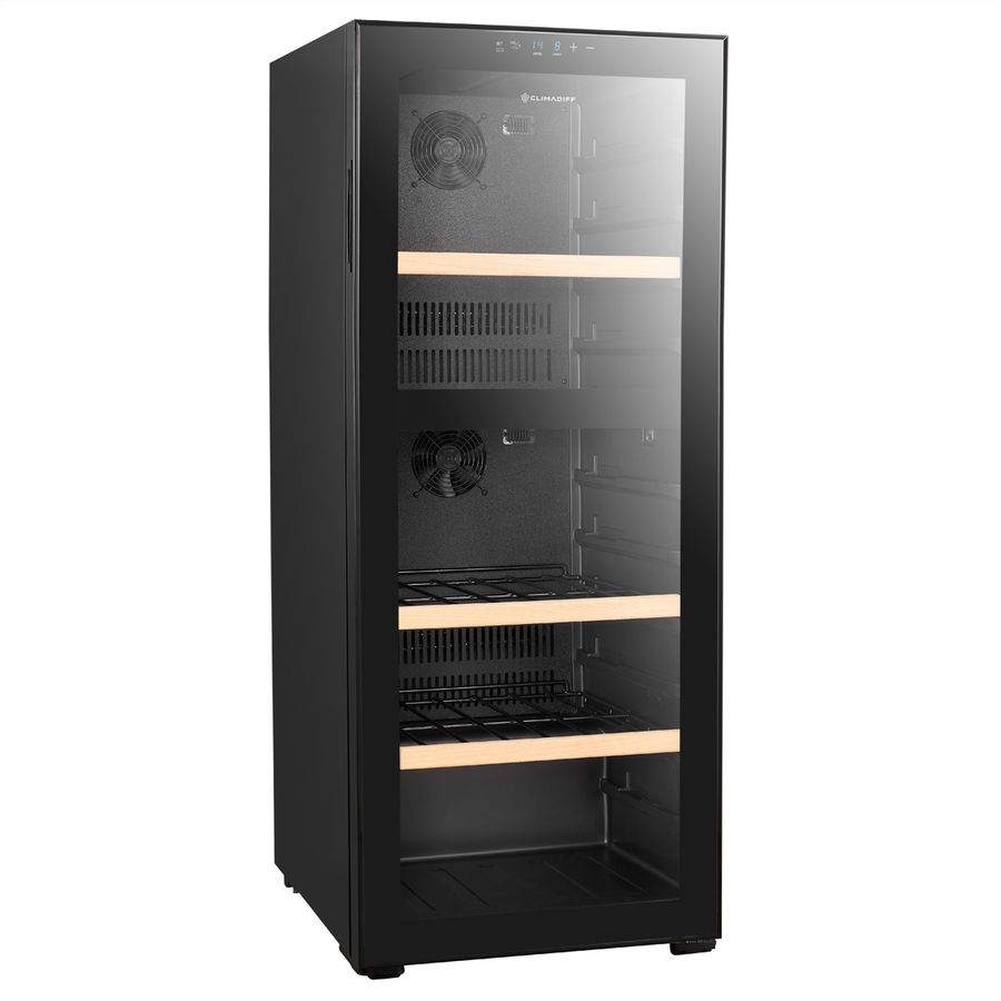 Climadiff Armoire à vin CEPAGE108DZ, Autonome, 2 zones, 108 bouteilles