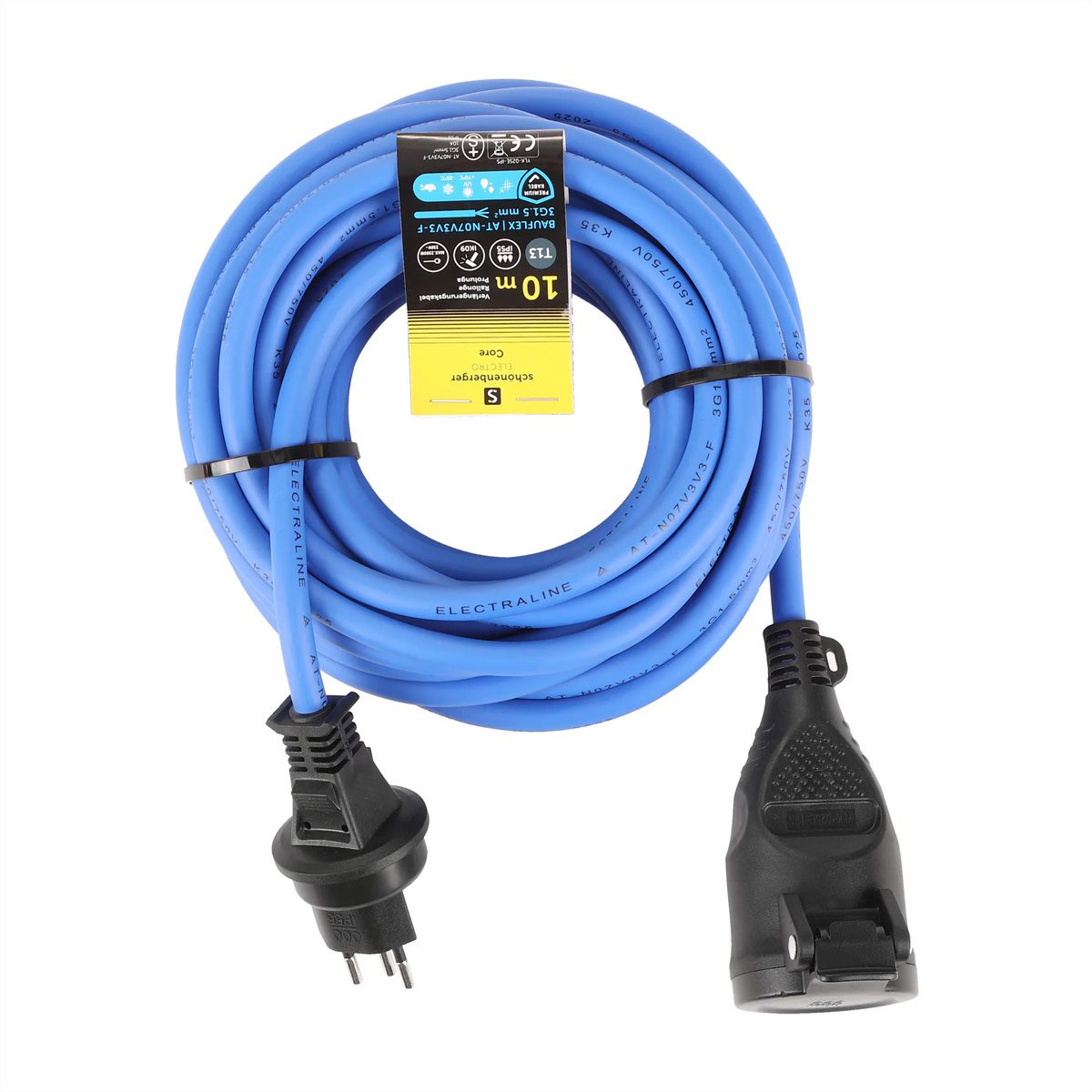 Verlängerungskabel T13 IP55 , 10m BAUFLEX N07V3V3-F 3G1.5mm2