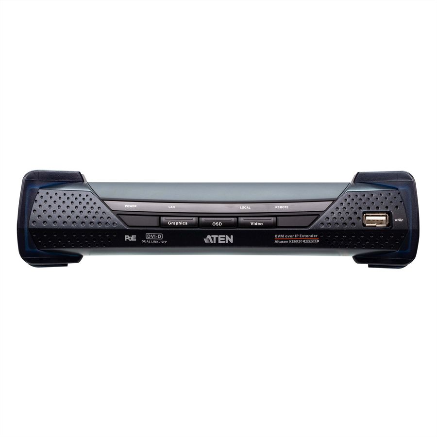 ATEN KE6922R Récepteur KVM 2K DVI-D Dual Link sur IP avec double SFP et PoE