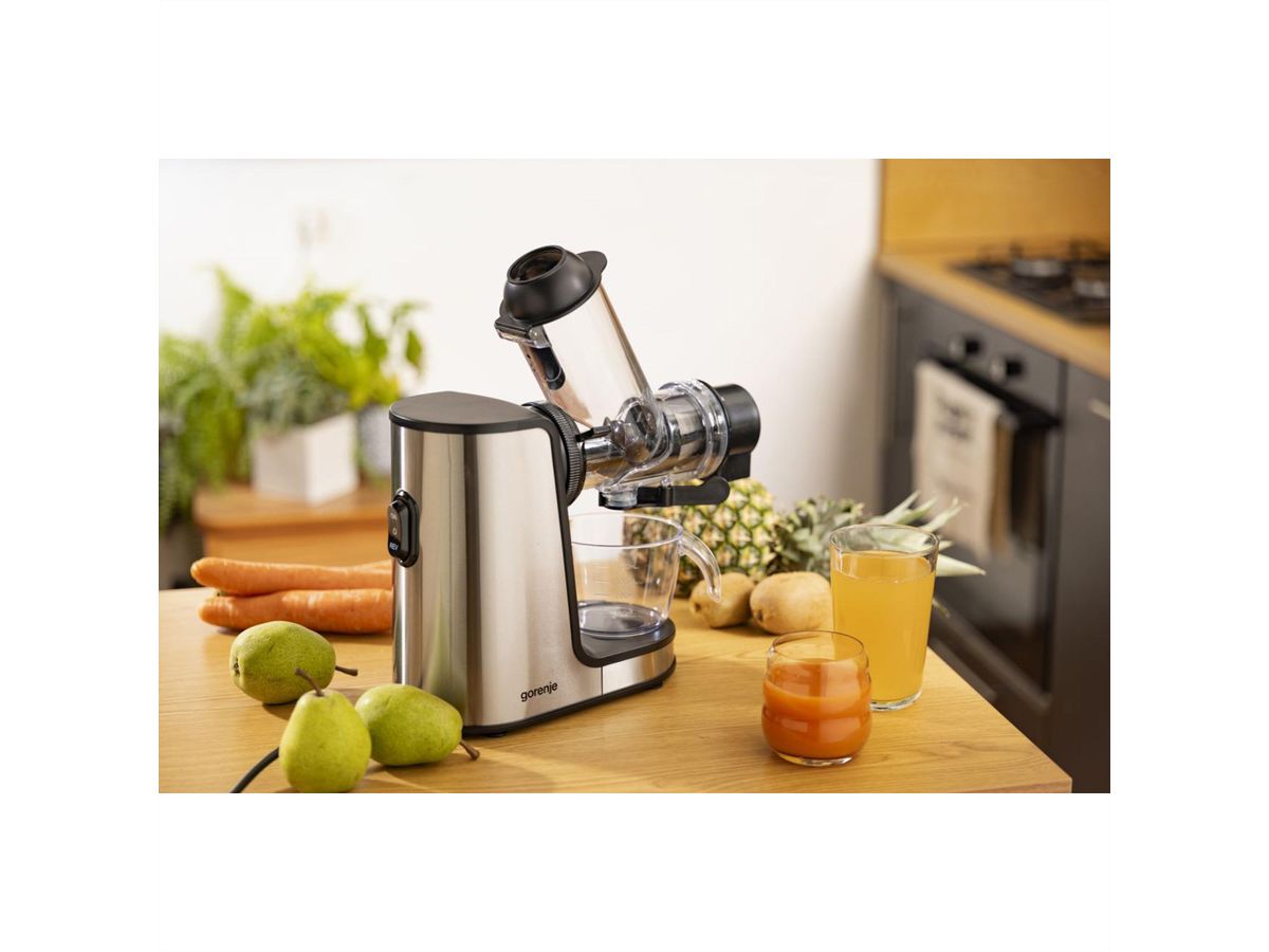 Gorenje Slow Juicer JC200BE, 200W, schwarz/silber