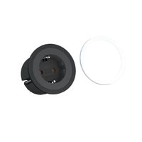 BACHMANN PIX 1x contact de protection avec anneaux décoratifs en blanc et noir, couplage GST