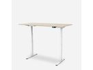WRK21 Schreibtisch Work 140 x 80 cm, Höhenverstellbar, Mandal Ahorn / Weiss