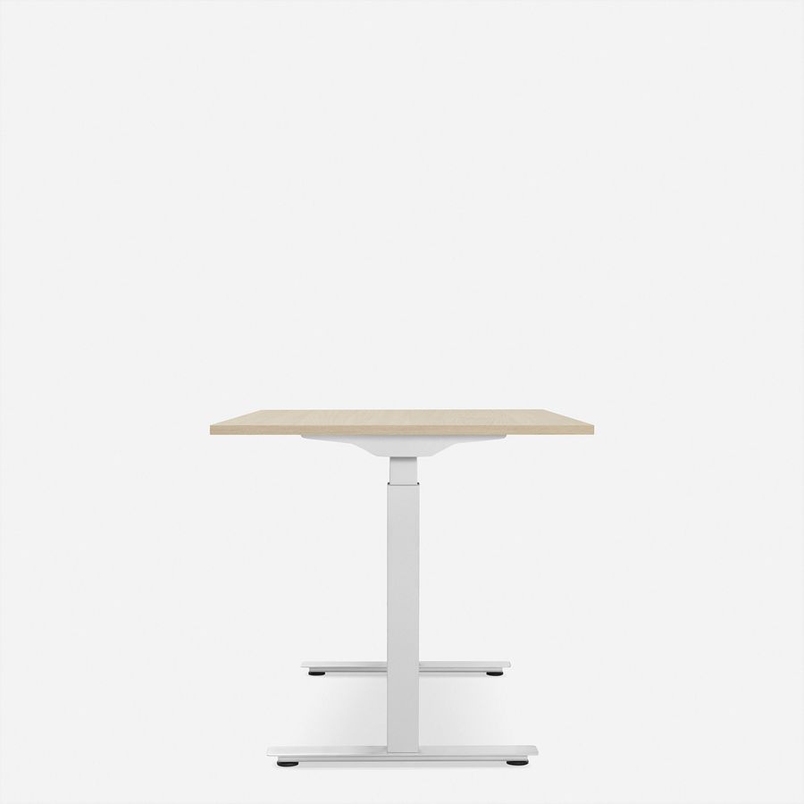 WRK21 Schreibtisch Smart 160 x 80 cm, Höhenverstellbar, Mandal Ahorn / Weiss