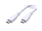 VALUE Câble USB 3.2 Gen 2, avec PD, C-C, M/M, 4K UHD-1, 10Gbit/s, Emark, 100W, blanc, 1 m
