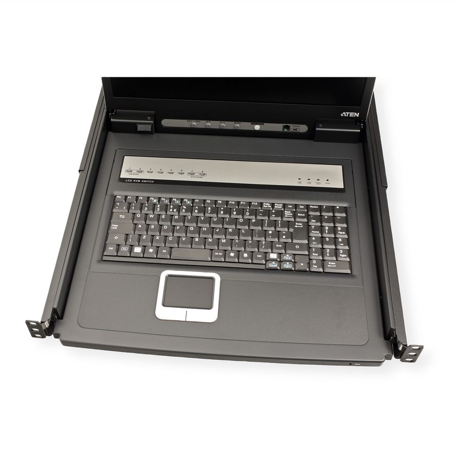 ATEN CL1308N Commutateur KVM, 48cm TFT, VGA, PS/2-USB, 8 ports, DE-Layout