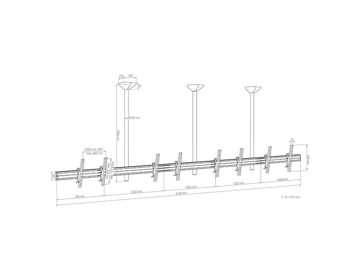 Hagor Deckenhalterung CPS D4L 46-65"