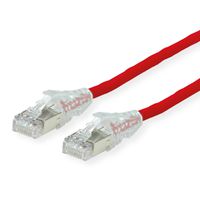 Cordon DÄTWYLER Cat.6A (Classe EA) S/FTP, CU 7702 flex LSOH, AMP v2, rouge, 0,5 m