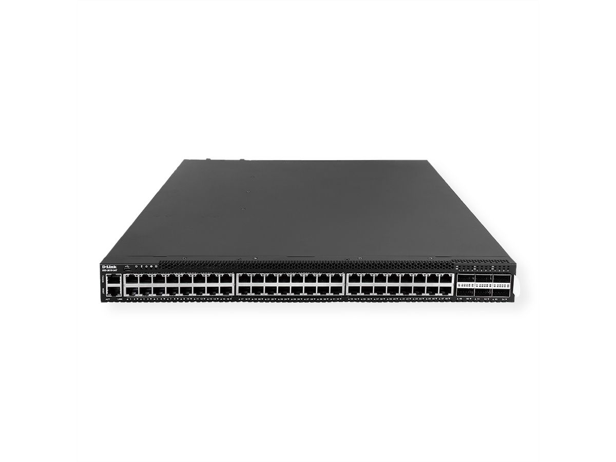 D-Link DXS-3610-54T/SI/E 48x 1/10GbE , Switch administrable 6x 40/100GbE QSFP+/QSFP28 Ports L3 Stackable 10G
