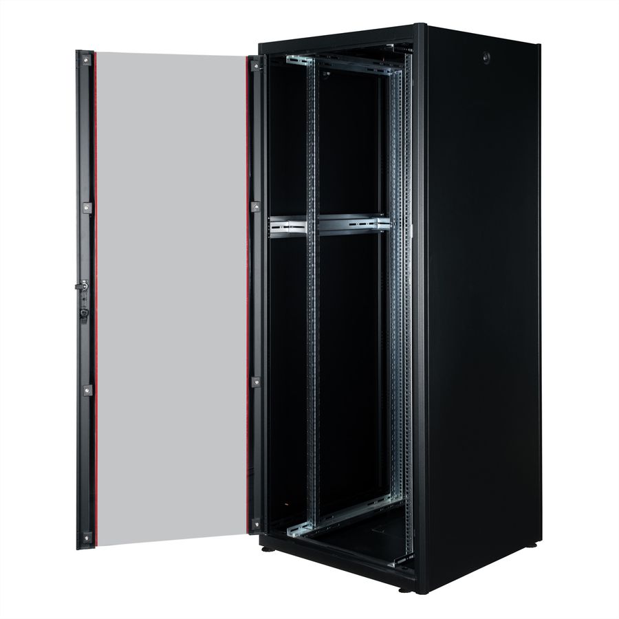 ROLINE 19-Zoll Netzwerkschrank Basic 42HE, 800x800 BxT Glastür schwarz