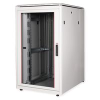 ROLINE 19" Baie réseau Pro 26U, 800x1000 LxP Porte verre gris