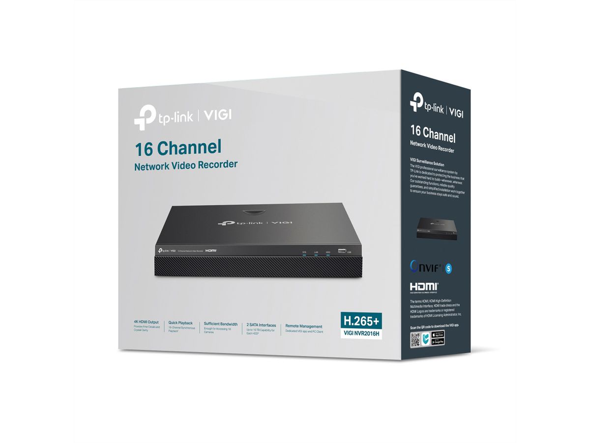 TP-Link NVR2016H NVR Netzwerk-Videorekorder 16-CH