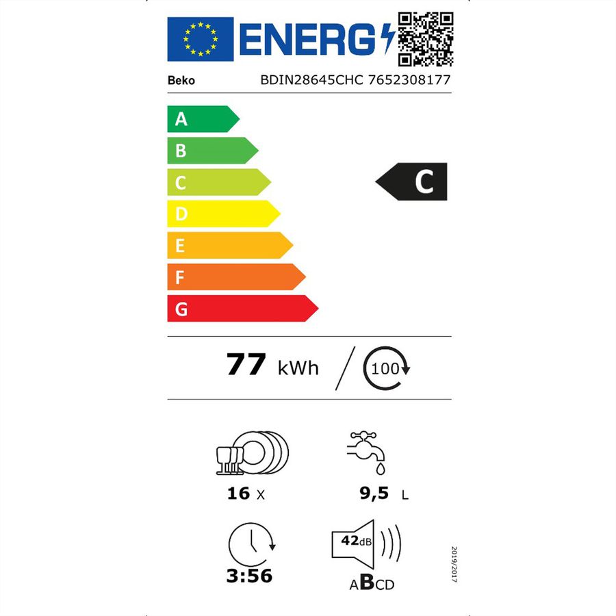 **Retoure**Beko Geschirrspüler BDIN28645CHC 60cm, vollintegriert