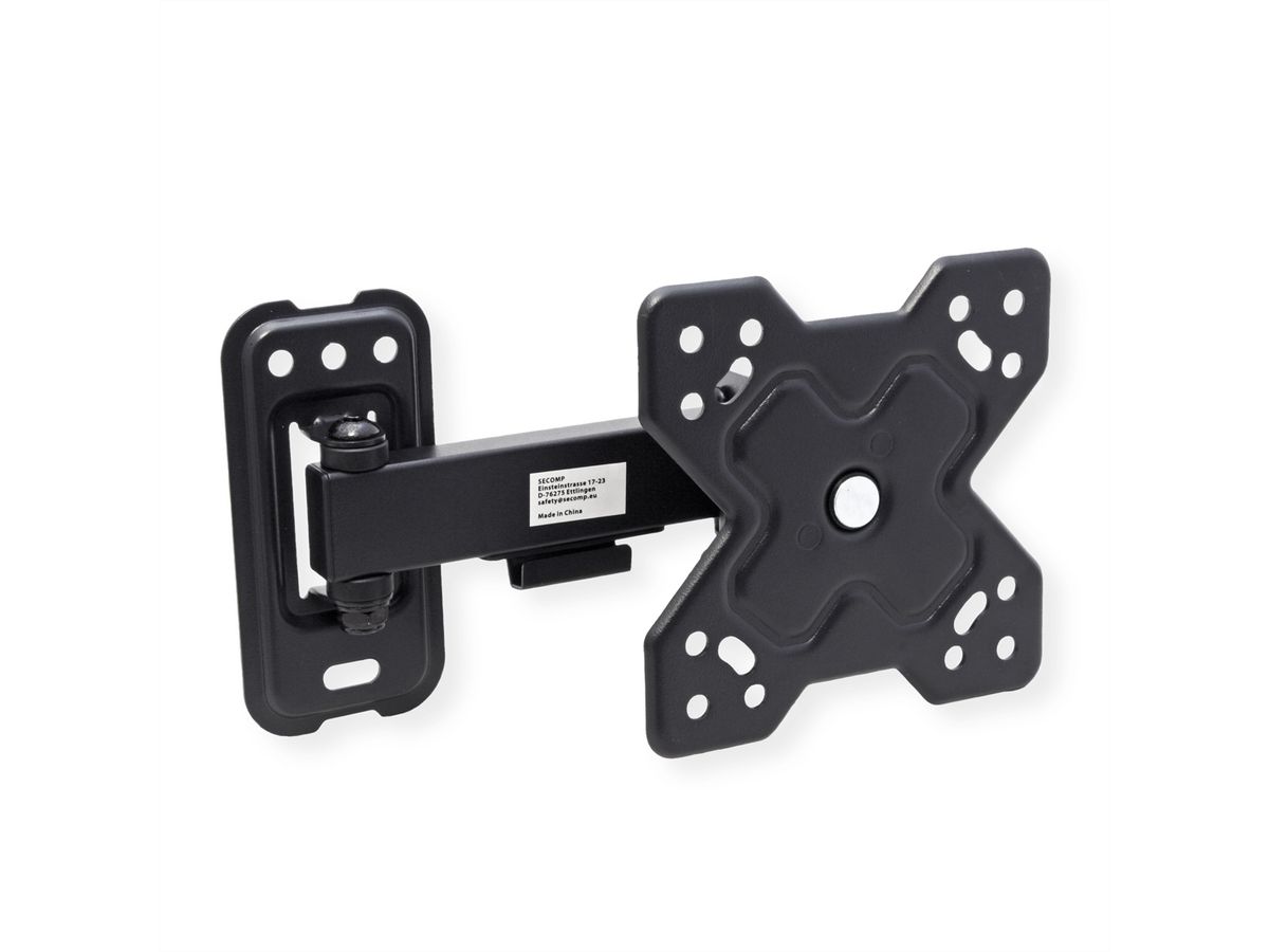 ROLINE Bras TV mural pivotant, 2 axes, 13-32 pouces, jusqu'à 20 kg