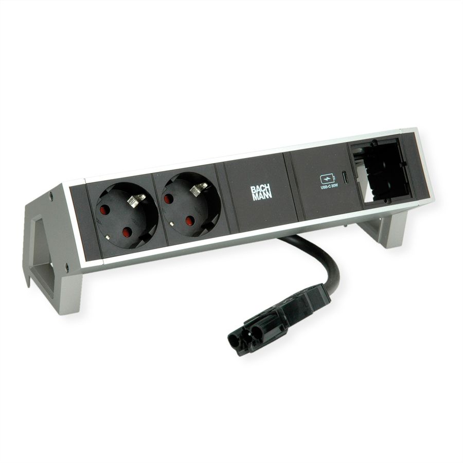 BACHMANN DESK2 2x contact de protection USB C