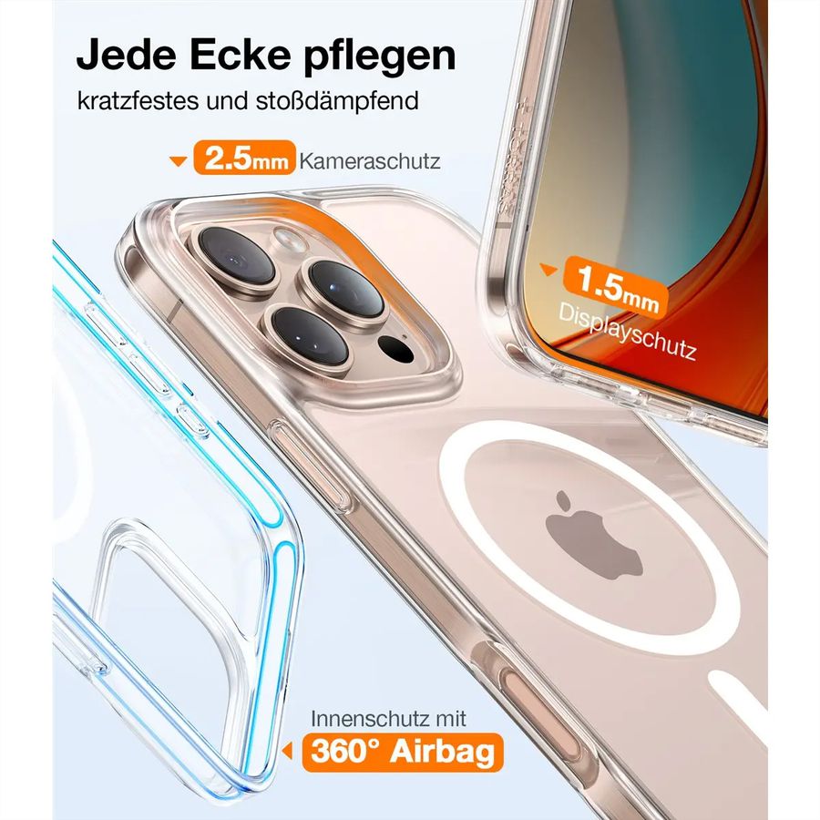 Torras Diamond Case, iPhone 16, MagSafe, transparent