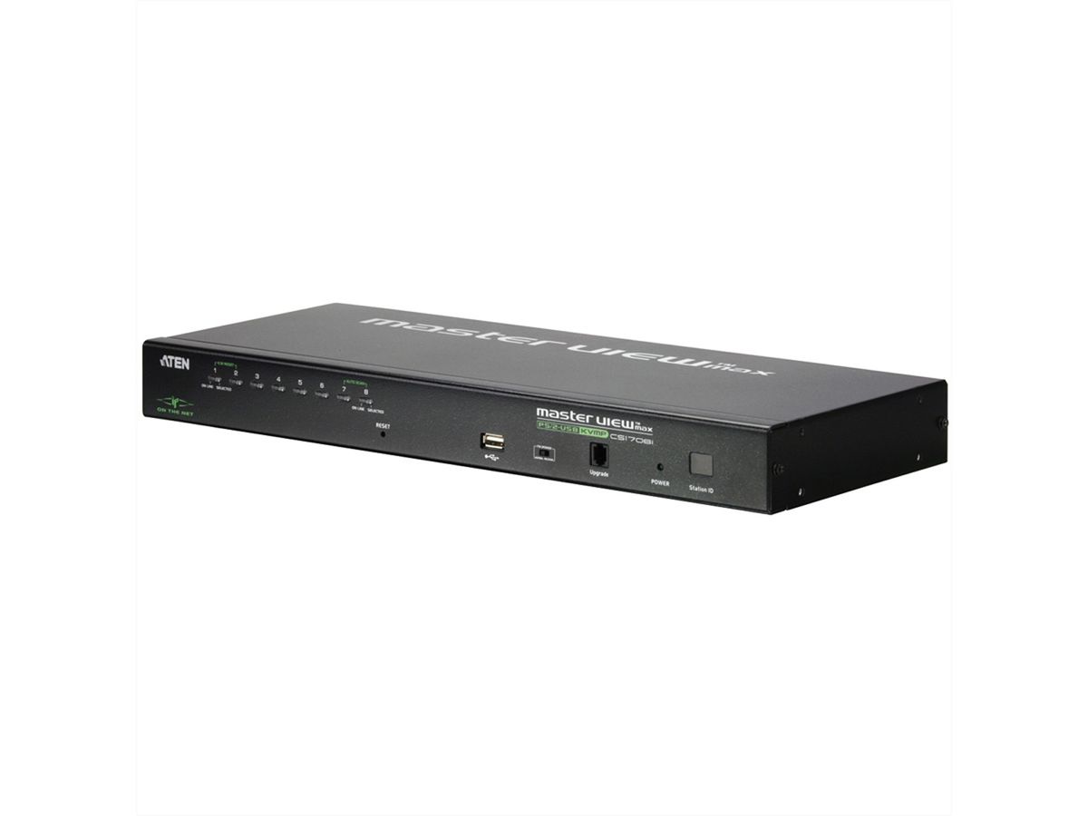 ATEN CS1708i Switch KVM Over-IP VGA, PS/2-USB, port périphérique USB, 8 ports