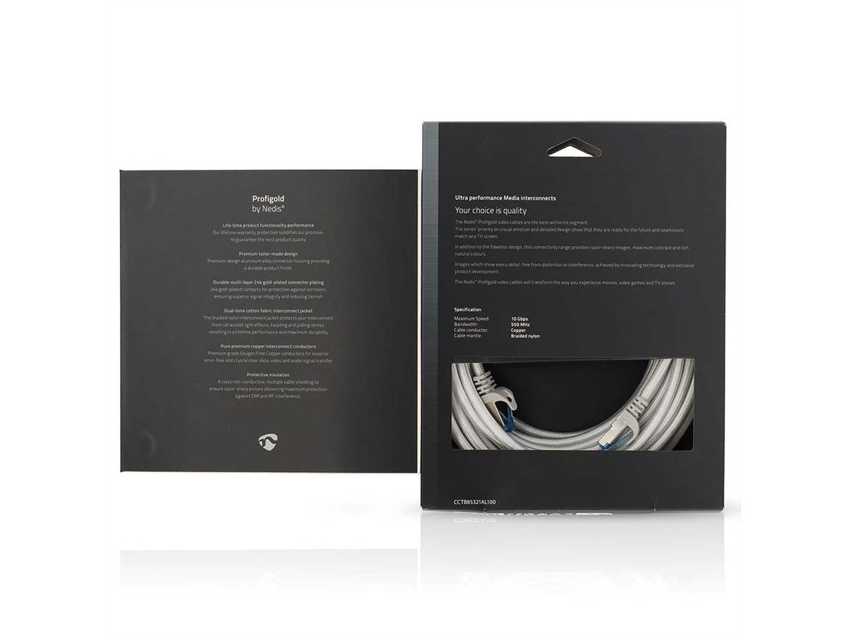 Nedis Patchkabel Cat.6A S/FTP, weiss, 10m