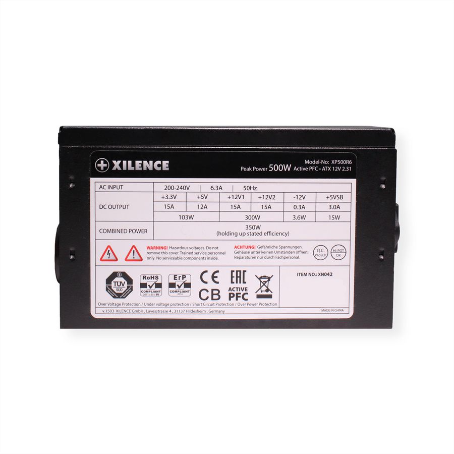 Xilence XP500R6 Alimentation PC, 500W Peak Power, ATX