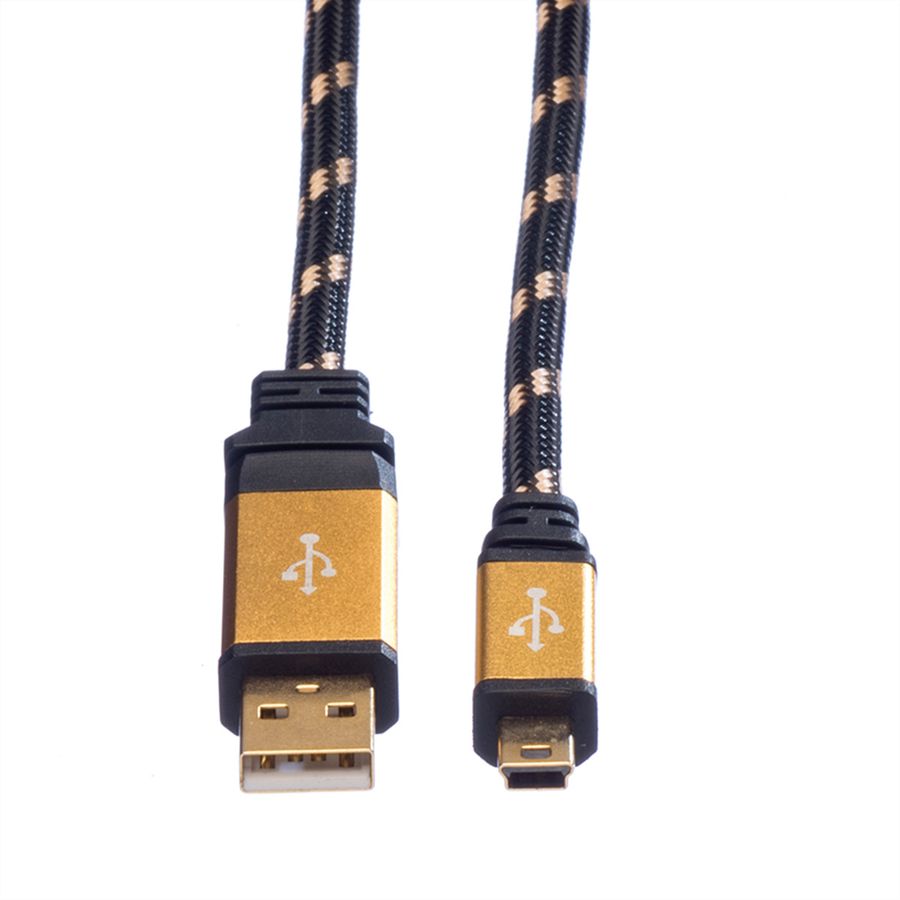 ROLINE GOLD Câble USB 2.0, type A - mini 5- broches, 3 m