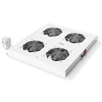 ROLINE 19" Unité de ventilation pour toit, 4 ventilateurs, thermostat, gris