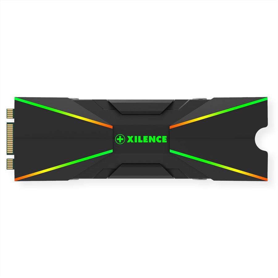 Xilence M2SSD.B.ARGB Radiateur M.2 2280 SSD PCIe NVMe/SATA, 3PIN ARGB 5V, passif