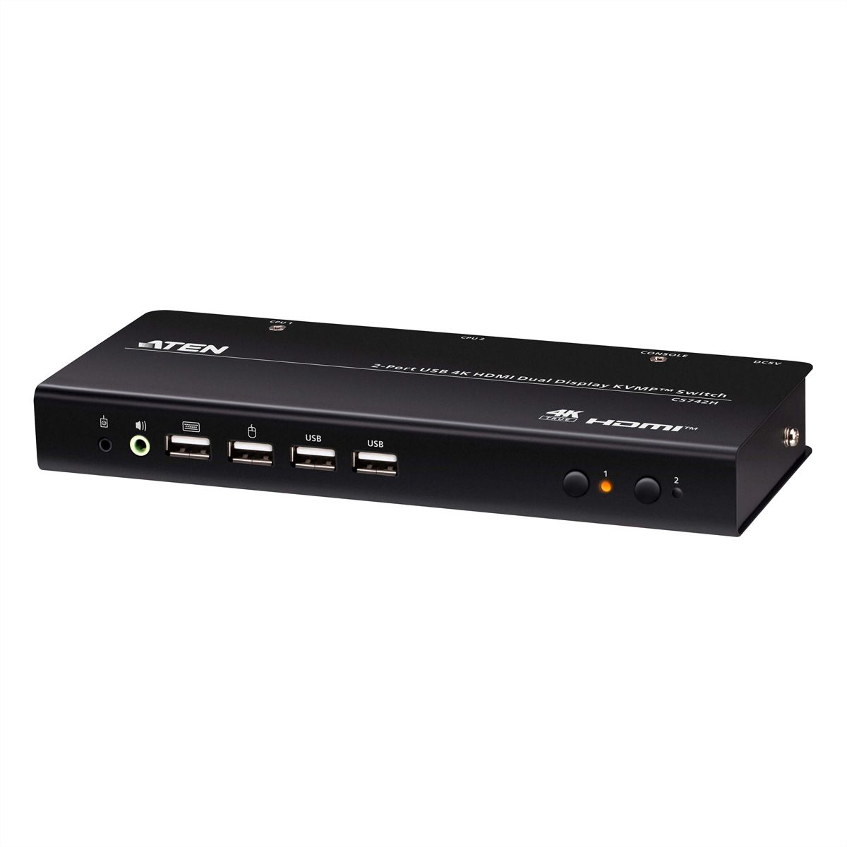 ATEN CS742H Commutateur KVMP™ double écran USB 4K HDMI à 2 ports