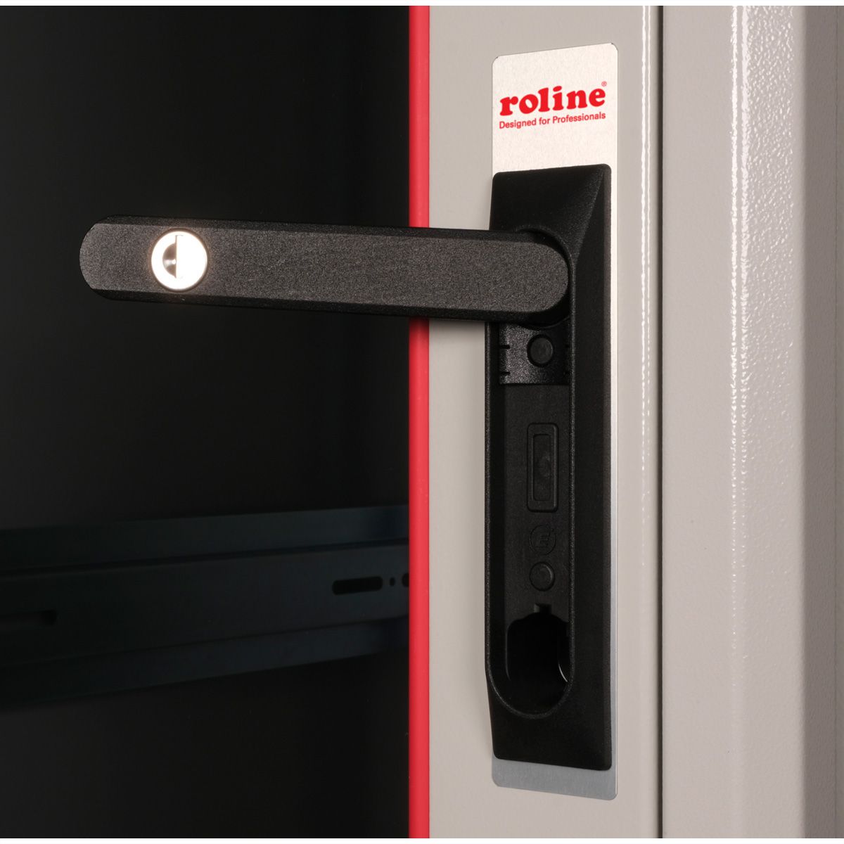 ROLINE 19-Zoll Netzwerkschrank Basic 26 HE, 600x800 BxT Glastür grau