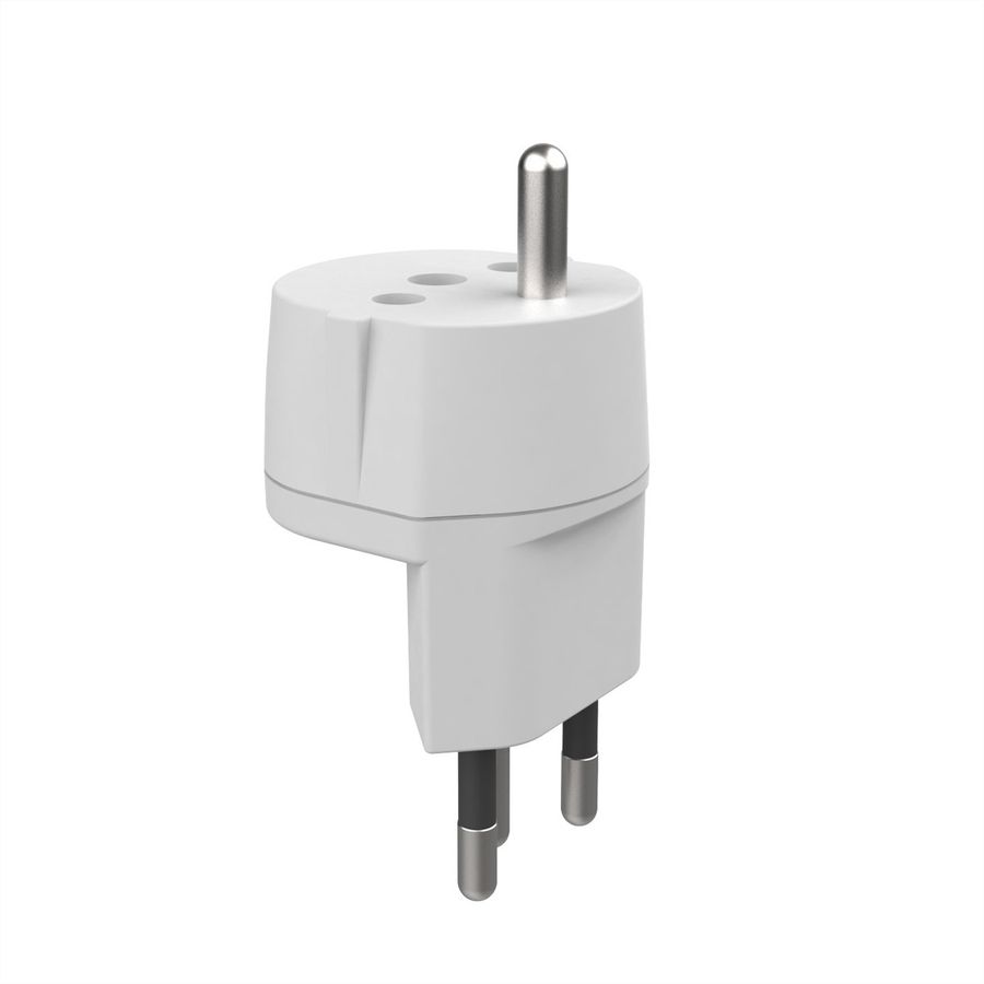Adaptateur fixe D, prise de sécurité/CH, 3 pôles, T12, blanc