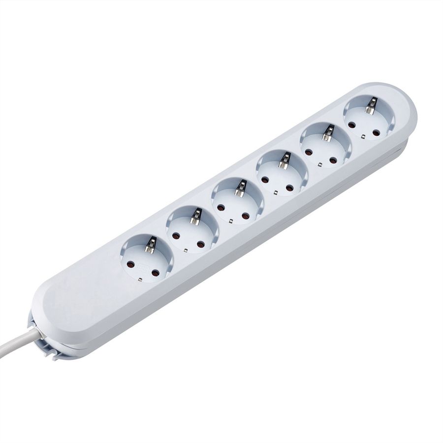 BACHMANN SMART Bâti de prises 6x contact de protection, blanc, 3 m