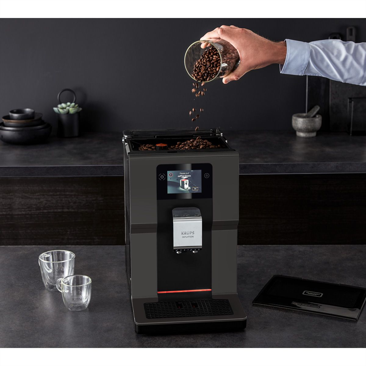 Krups machine à café automatique EA872B1, Intuition Preference