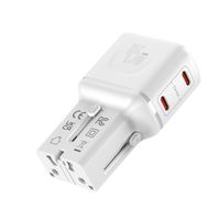 VALUE USB Reise-Charger mit Euro-Flach-/UK-/US-Stecker , 2x USB-C-Anschlüsse, 45 W