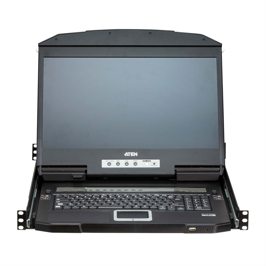 ATEN CL3884NW 4-Port Multi-View Dual Rail WideSceen LCD KVM, UK-Layout