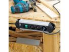 BACHMANN PRIMO Multiprise 3x contact de protection, aluminium, avec interrupteur, 1,75 m