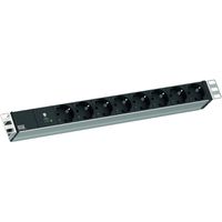 BACHMANN 19" 1UH 8xCEE7/3 RAL7035 1xSPD-Plus 2,0m CEE7/7