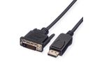 VALUE Câble DisplayPort DP M - DVI(24+1) M, LSOH, noir, 1,5 m