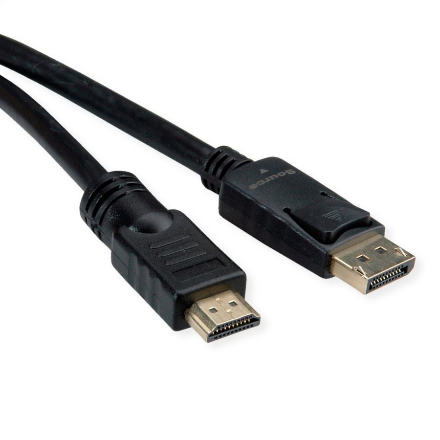 ROLINE DisplayPort Kabel DP - UHDTV, ST/ST, schwarz, 10 m