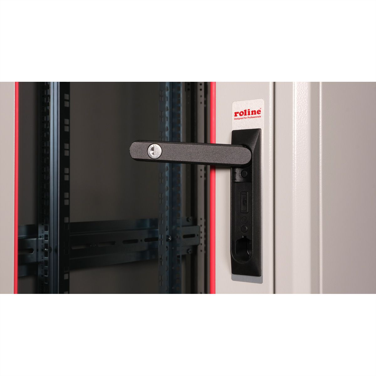 ROLINE 19-Zoll Netzwerkschrank Basic 32 HE, 600x600 BxT Glastür grau
