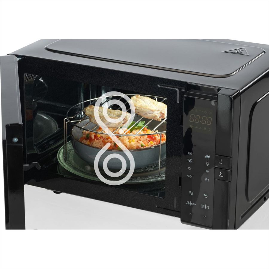 Hisense Mikrowelle H25MOBS4HGI, mit Grill, 25L, schwarz