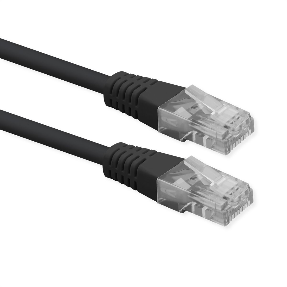 ROLINE Patchkabel Cat.6 (Class E), UTP, PoE, schwarz, 5 m