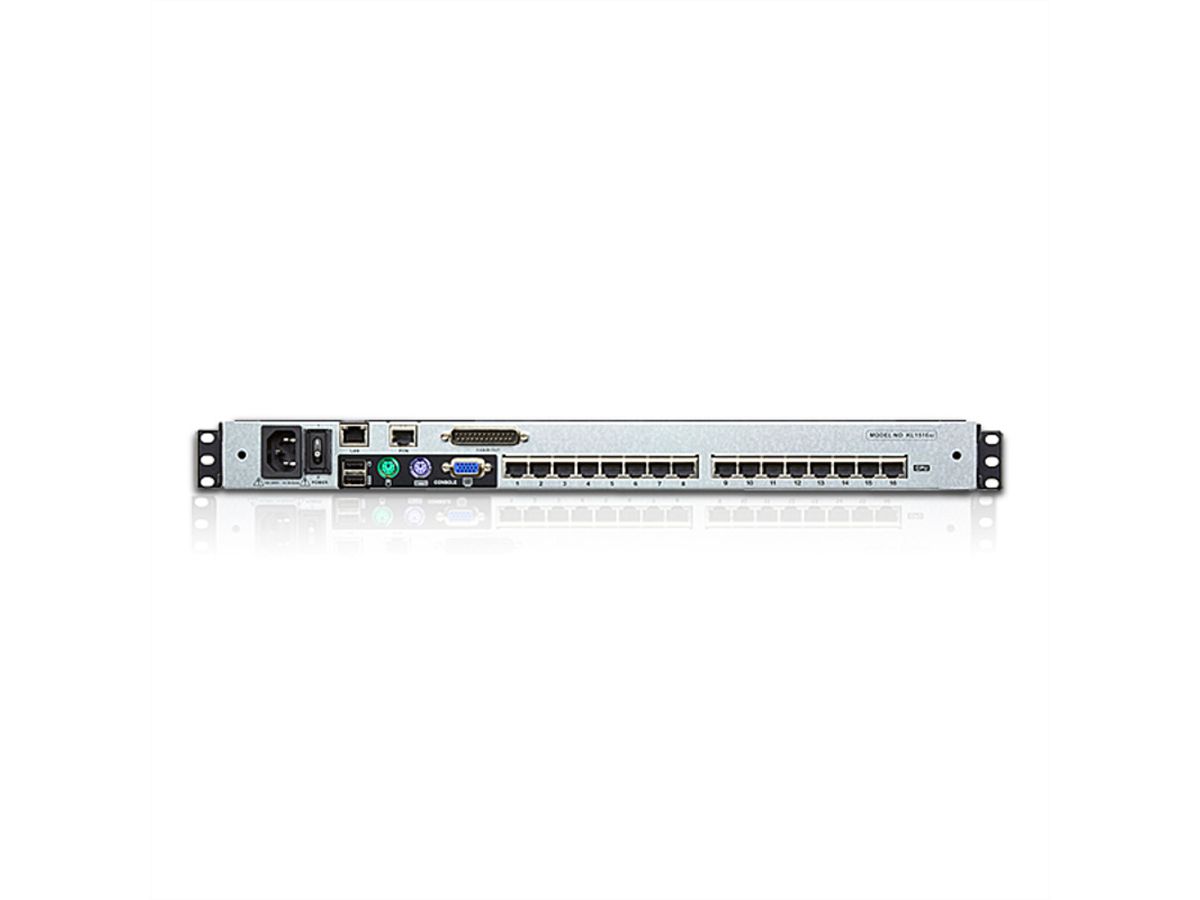 ATEN KL1516AiN KVM Over-IP Switch, 48cm TFT, VGA, PS/2-USB über Kat 5, 16 P., CH