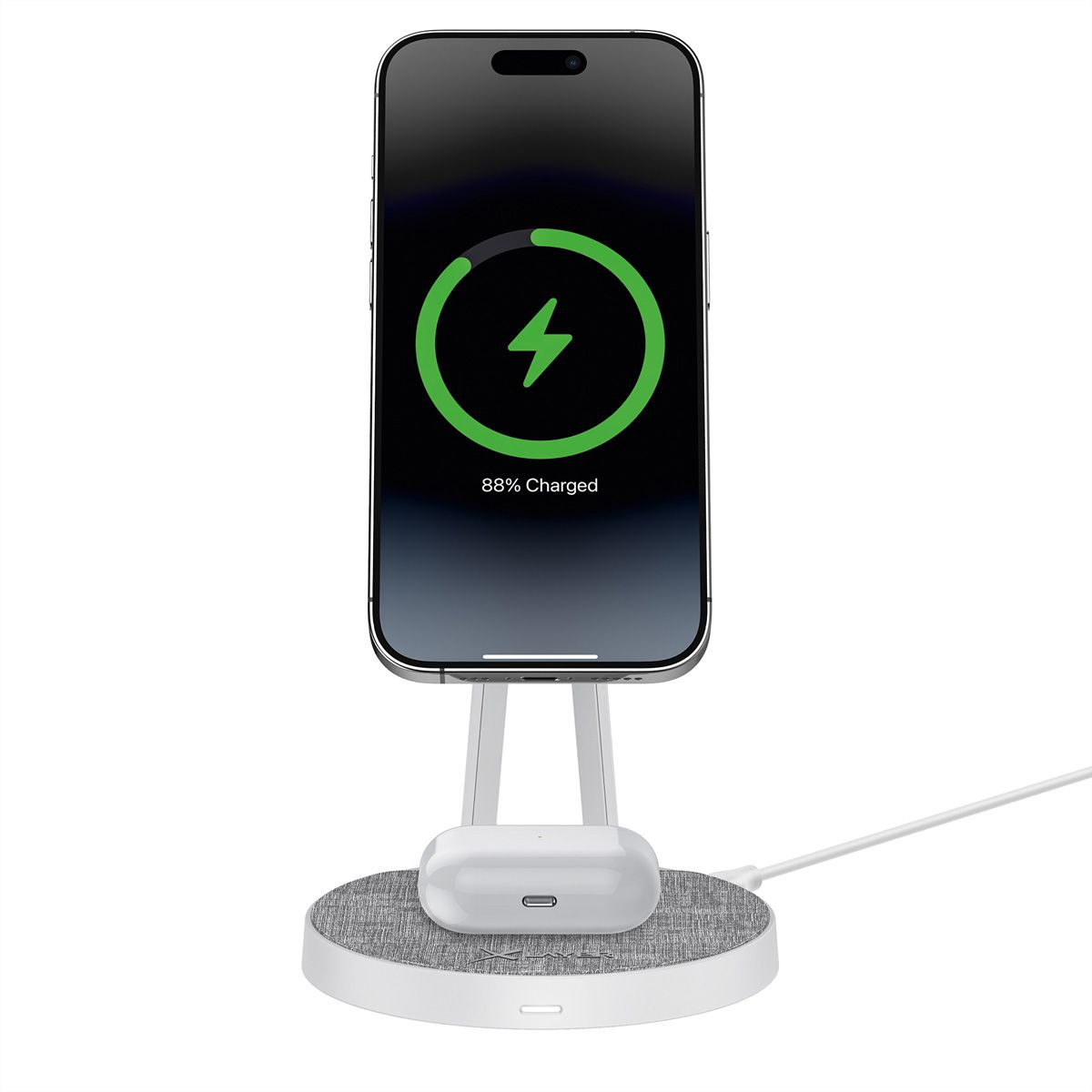 Xlayer Station charge MagFix Pro 2 in 1 15W Grey/White, magnétique 15W