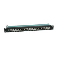 VALUE Panneau de brassage Cat.6 (Classe E) 19", 24 ports, STP, noir
