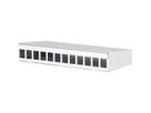 METZ CONNECT  Keystone boîtier en saillie 12 ports blanc pur, non équipé