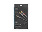 Nedis Stereo-Audiokabel, 1x Klinken ST, 2x Cinch ST, grau, 1 m