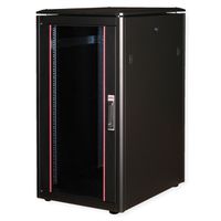 ROLINE 19" Baie réseau Pro 22U, 600x800 LxP Porte verre noir