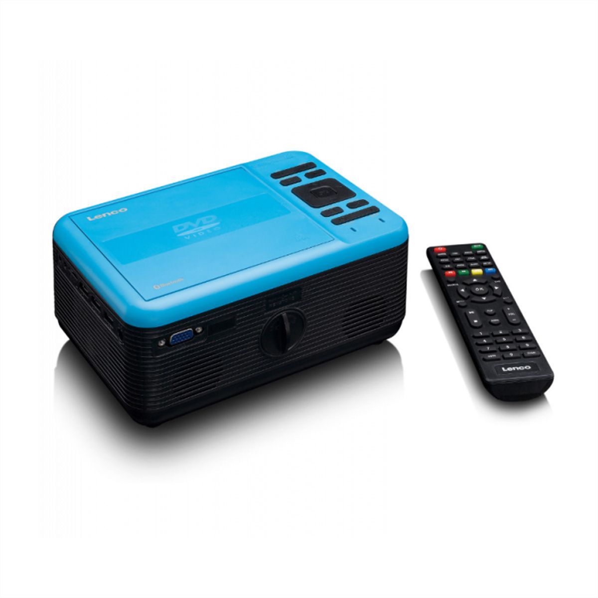 Lenco LPJ-500BK Full HD Projektor, black, BT, DVD Player, 2000 Lumen